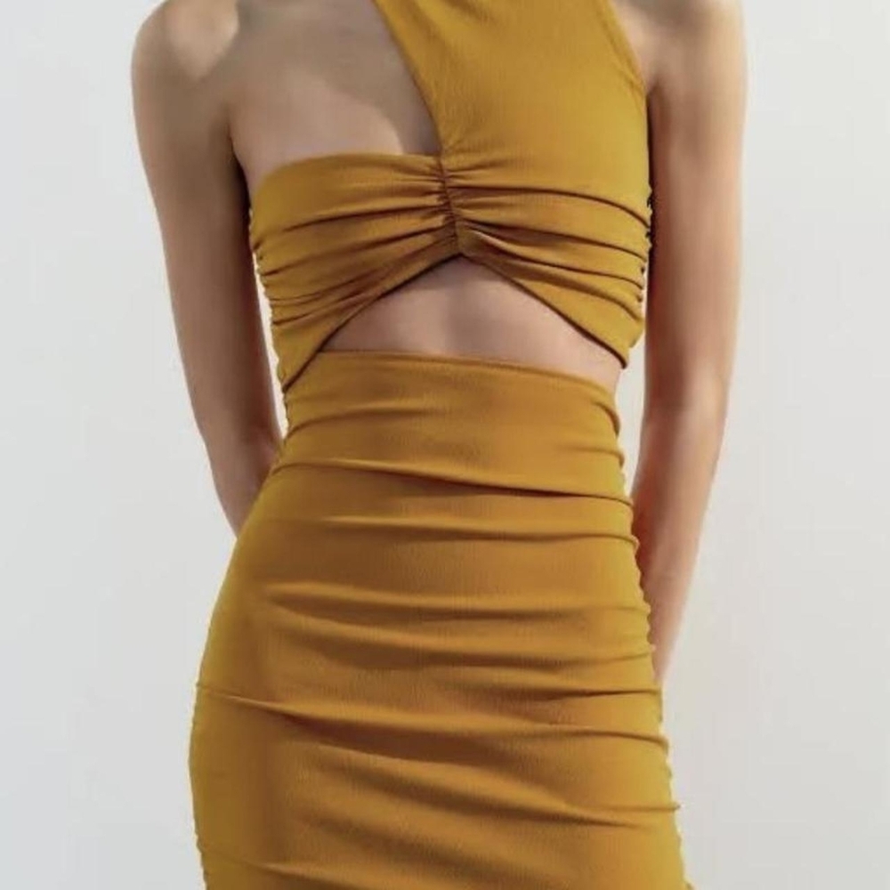 Zara Cutout Bodycon Mini Dress - Picture 4 of 13